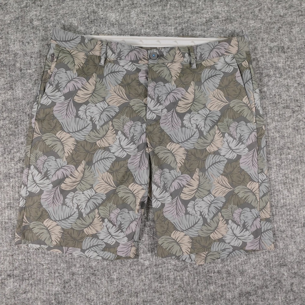Tommy Bahama Shorts Mens 36 Camo Fronds IslandZone 9"‎ Barbados Pro